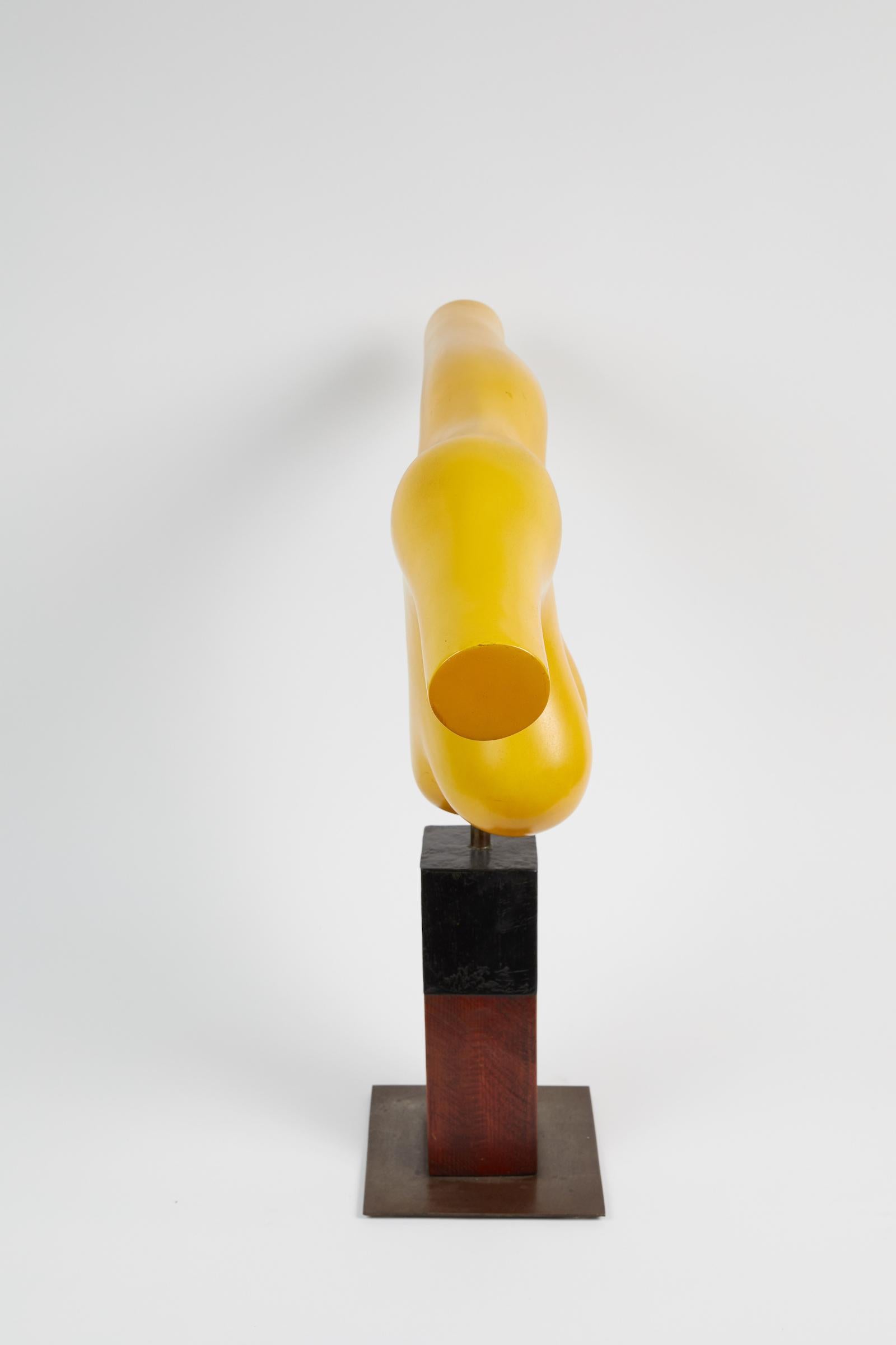 Mid-20th Century Vibrant Yellow Painted Resin Sculpture by Henry Wanton Jones