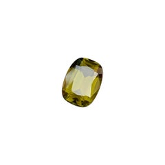Vibrant Yellowish Green Tourmaline Cushion Cut Loose Gemstone for Fine Jewelry