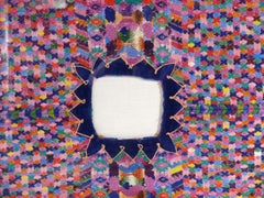 Lebendig farbenfroher süd- oder zentralamerikanischer Wandteppich