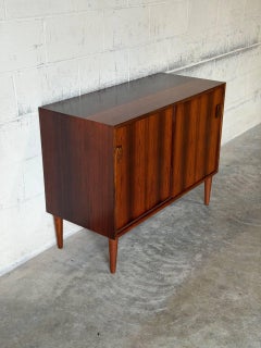 VIBY J Rosewood Sliding Door Credenza Sideboard Danish Control Vintage 1960s