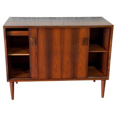 VIBY J Rosewood Sliding Door Credenza Sideboard Danish Control Vintage 1960s