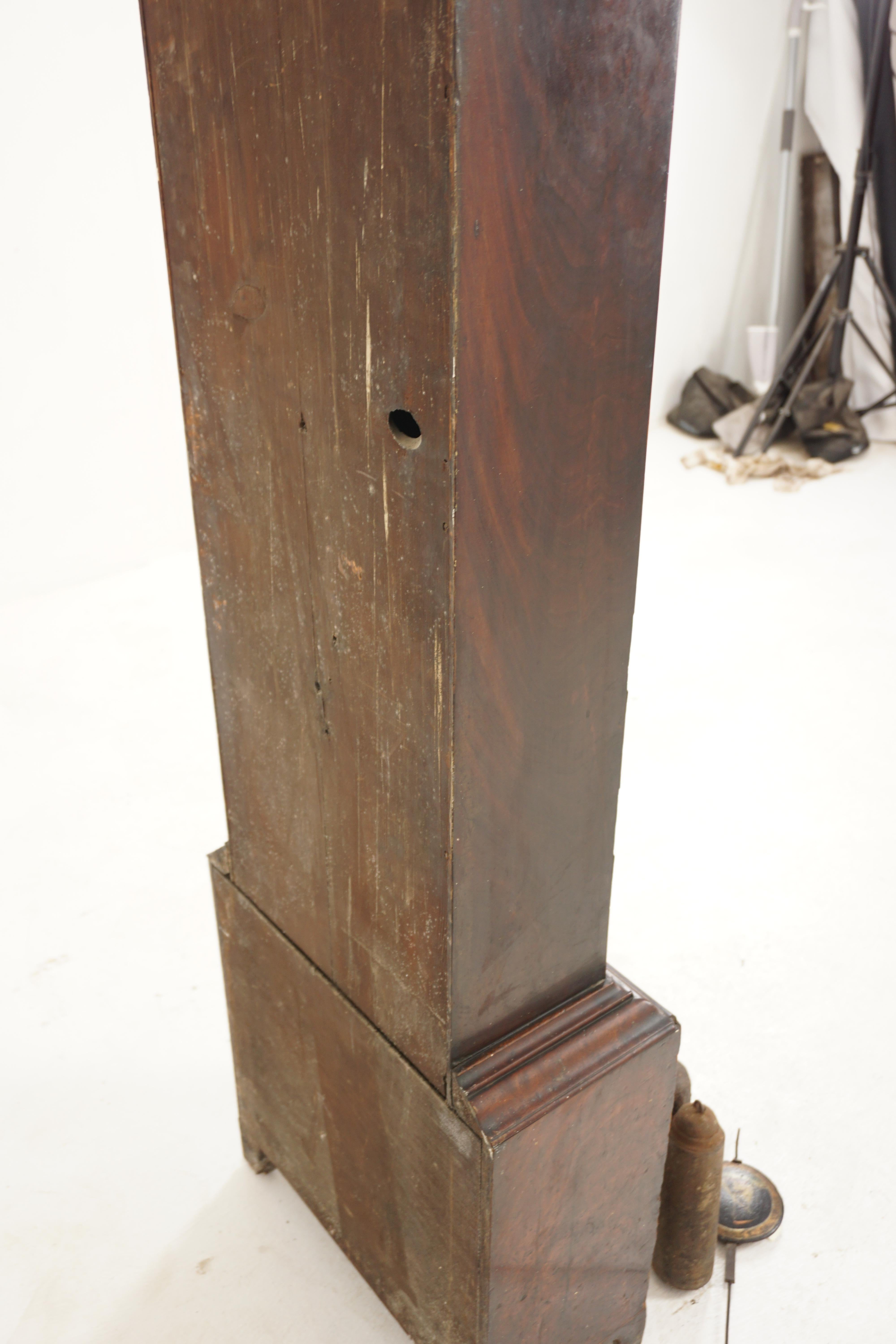Vic. Grandfather Long Case Clock by J Pelling of Lesmahagow, Scotland 1870, H525 7