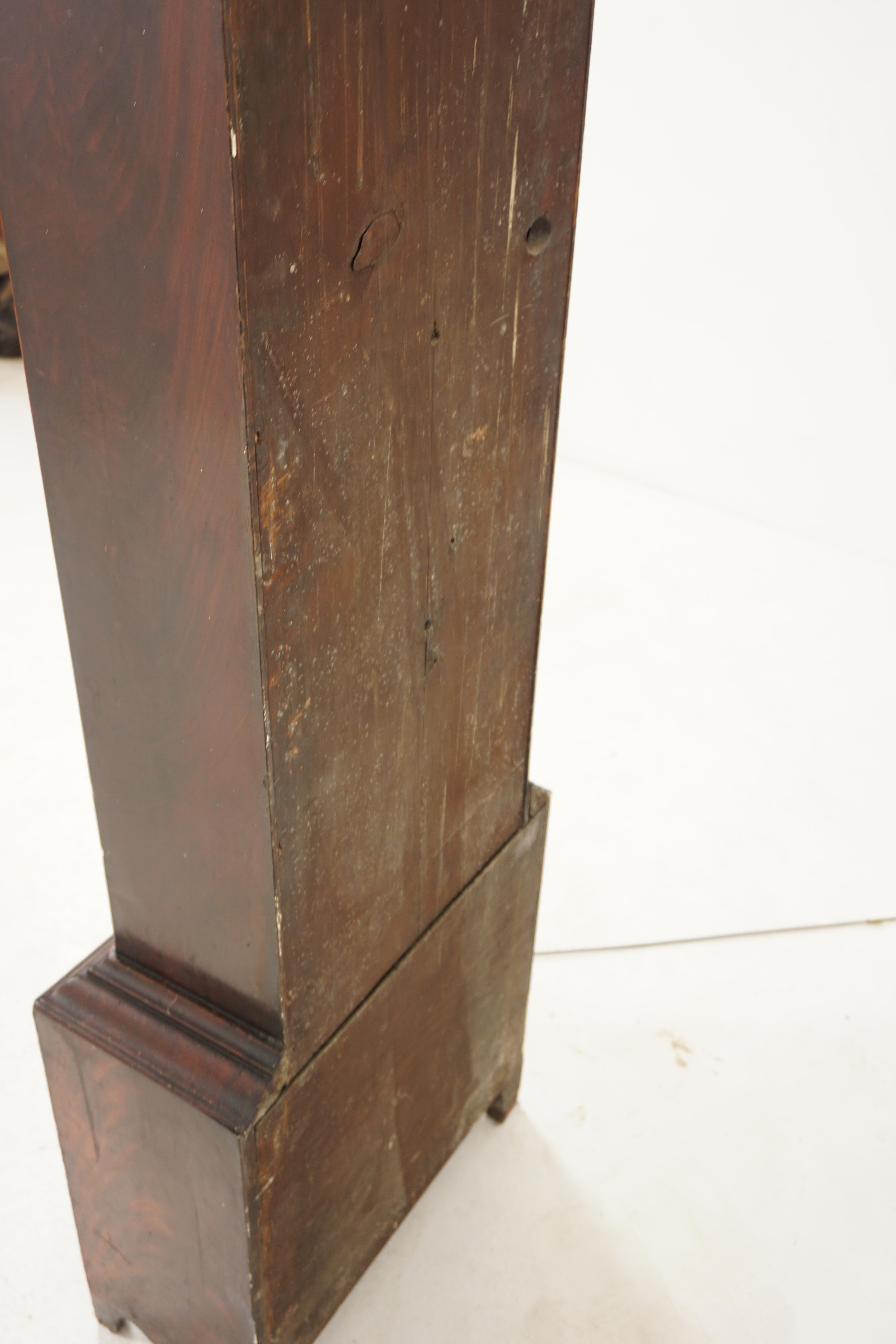 Vic. Grandfather Long Case Clock by J Pelling of Lesmahagow, Scotland 1870, H525 8