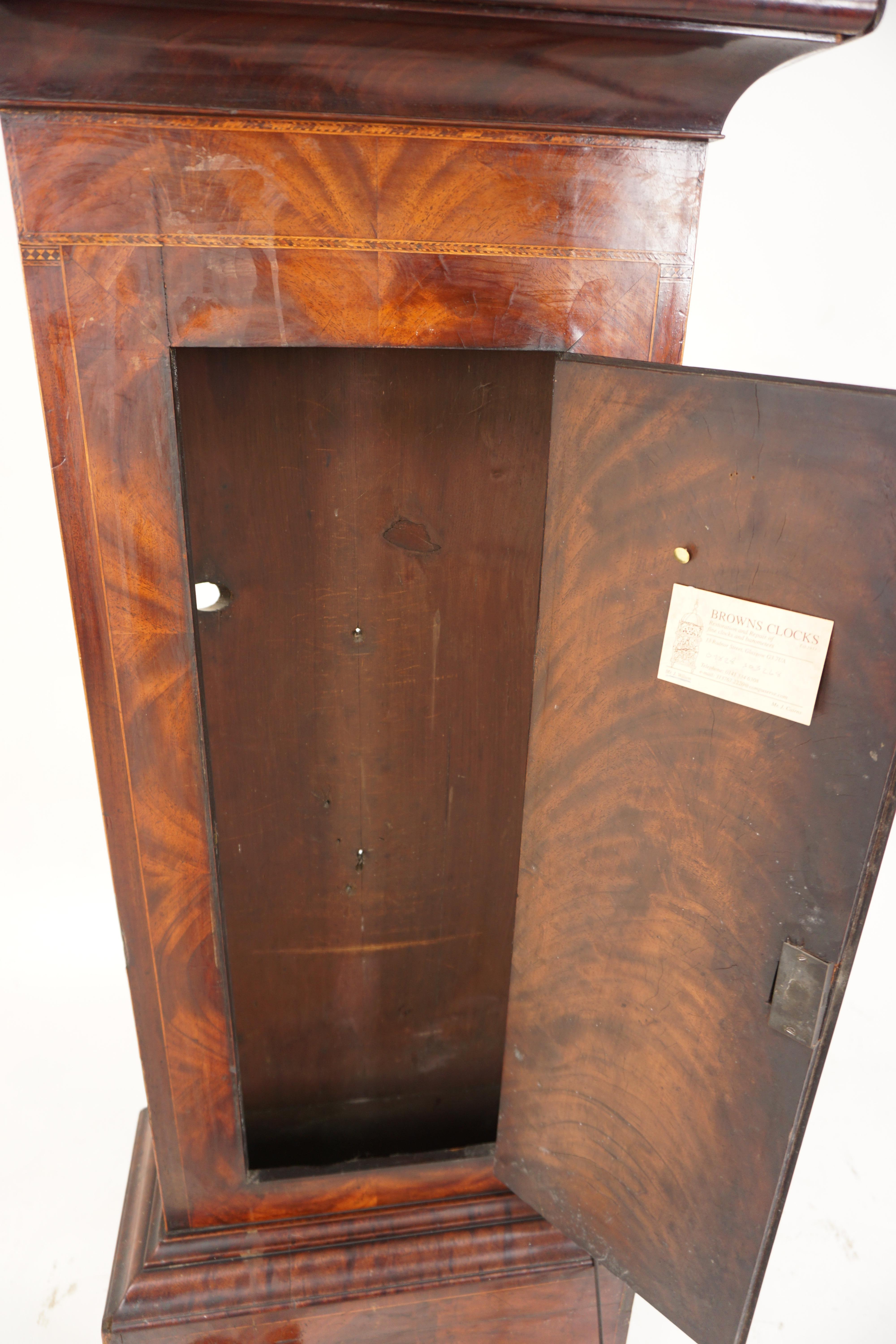 Walnut Vic. Grandfather Long Case Clock by J Pelling of Lesmahagow, Scotland 1870, H525