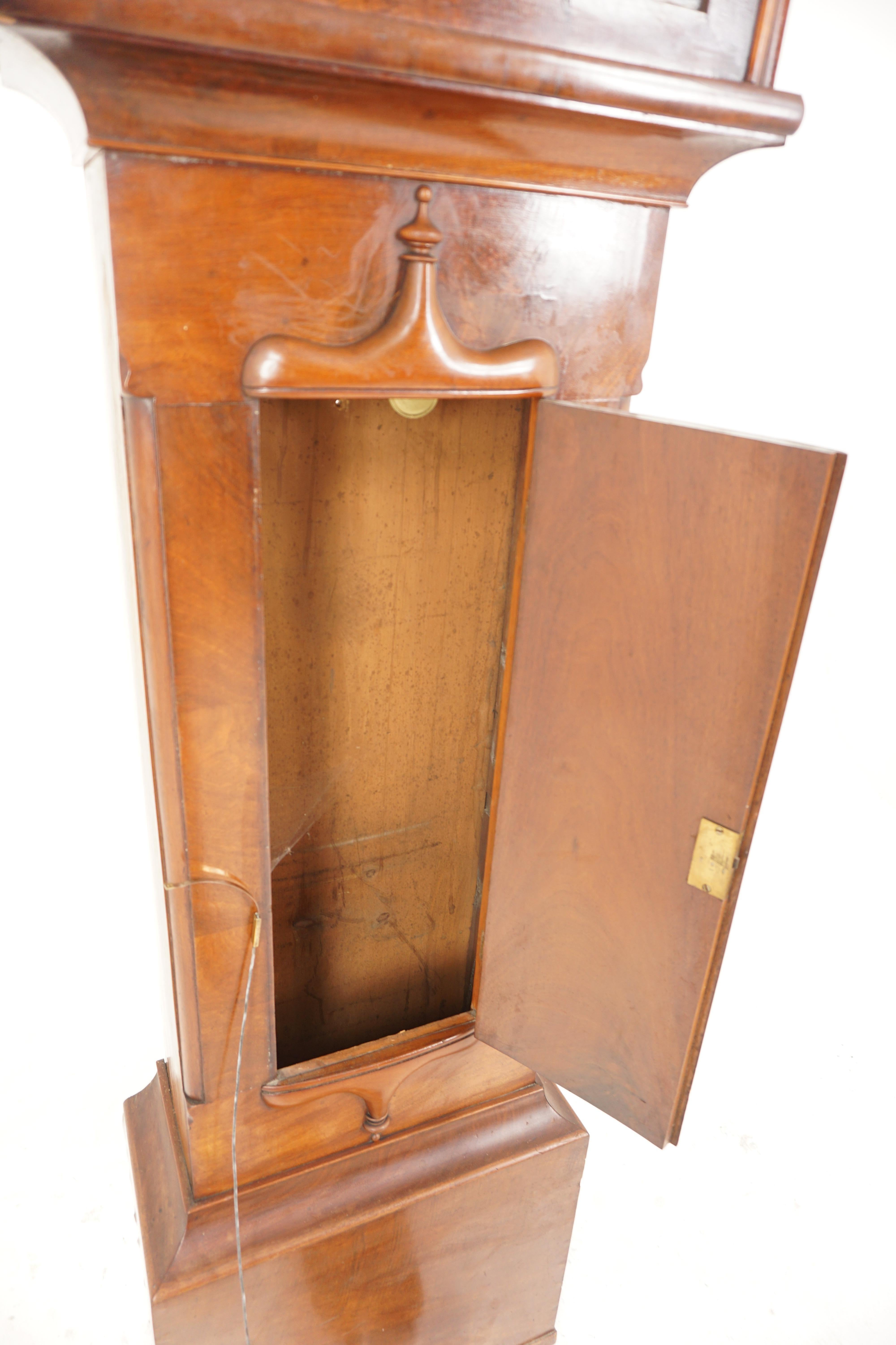 Vic. Grandfather Long Case Clock by Jas Huston of Johnstone, Scotland 1870 H182 3