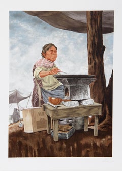 Vintage Our Daily Bread, Lithograph by Vic Herman