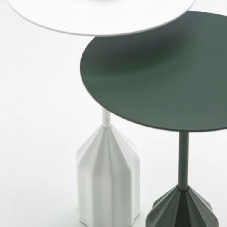 Contemporary Viccarbe Burin Mini Side Table by Patricia Urquiola Silver For Sale