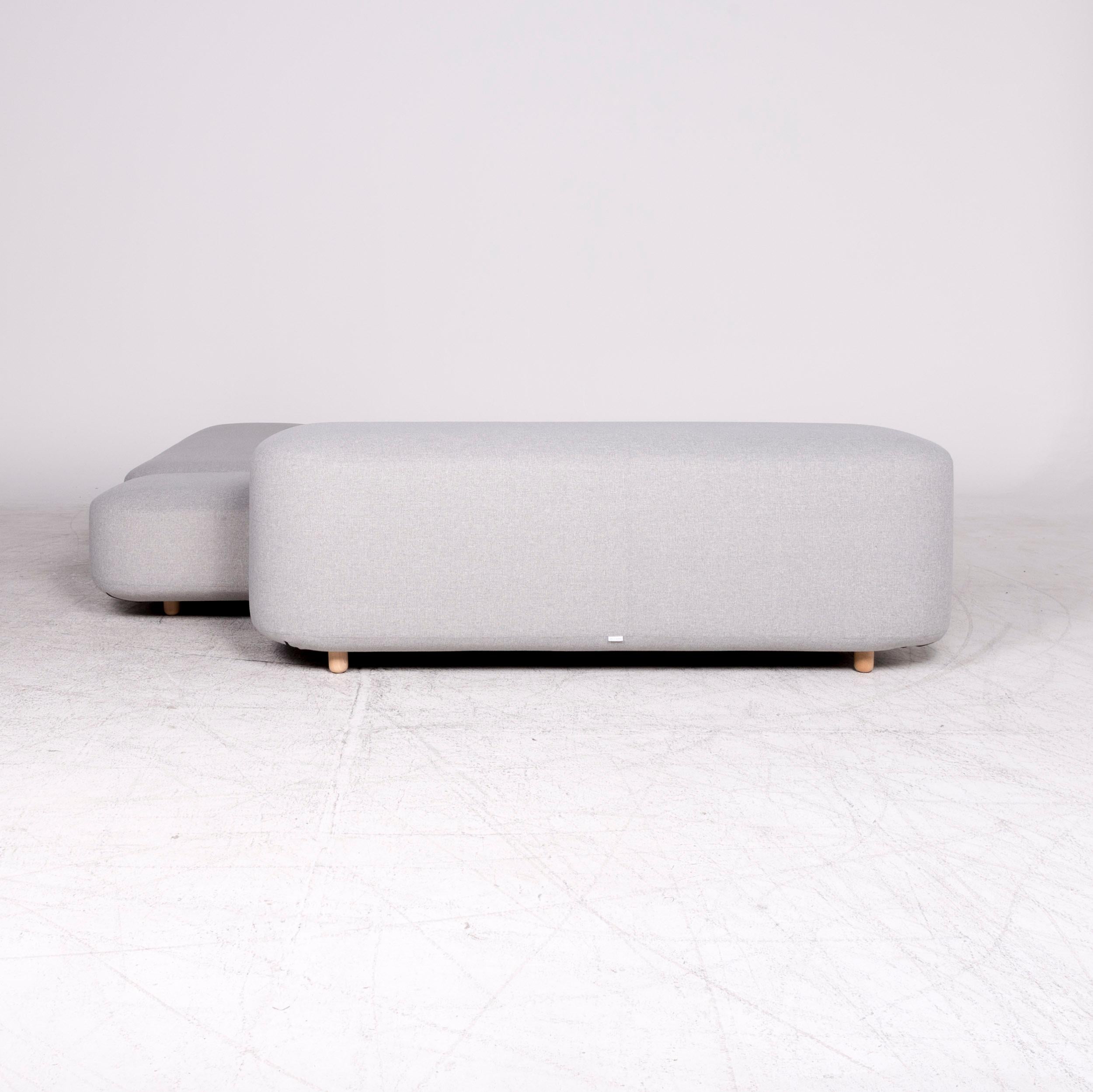 Viccarbe Common by Naoto Fukasawa Gray Corner Sofa Fabric For Sale 2