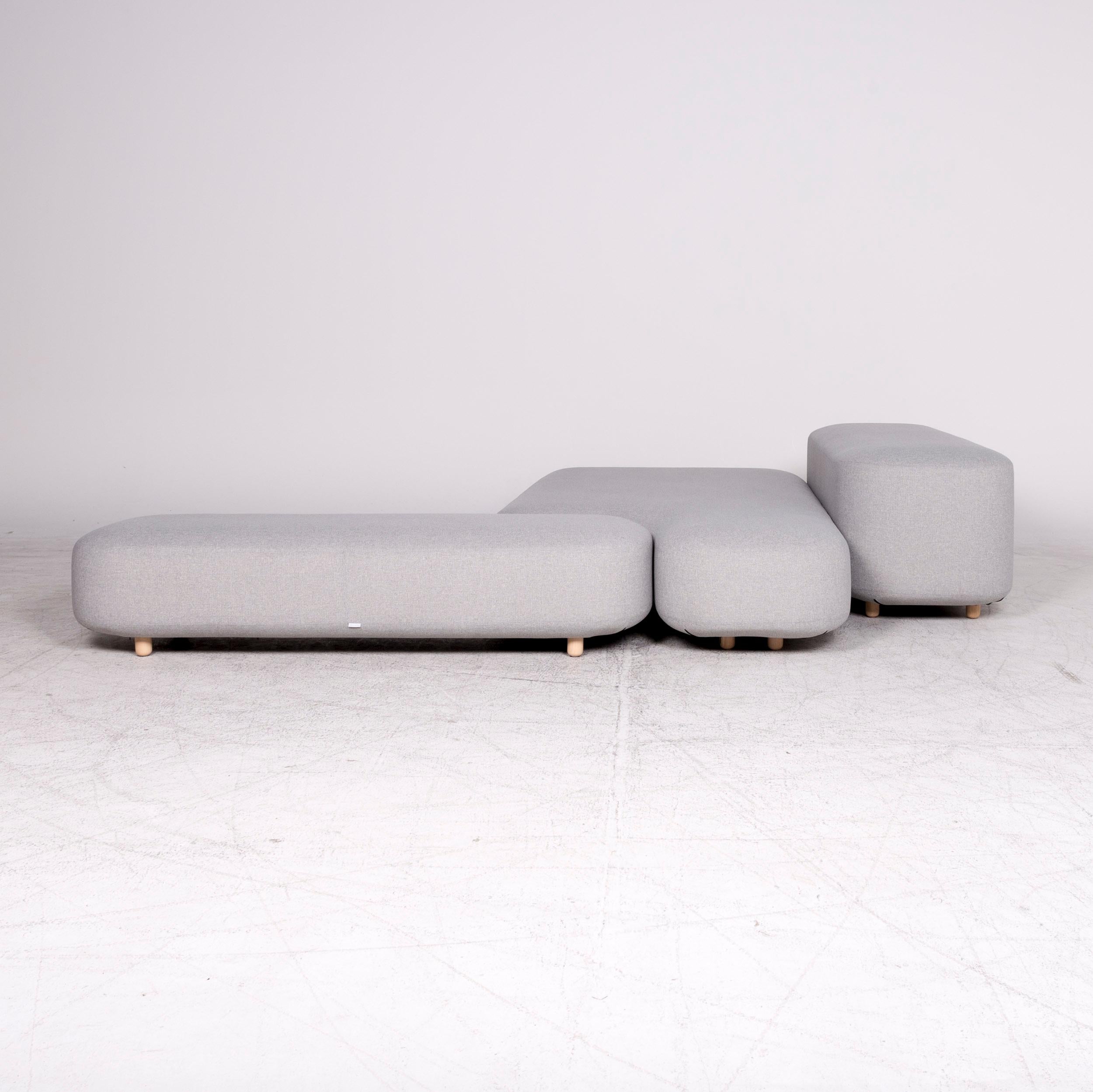 Viccarbe Common by Naoto Fukasawa Gray Corner Sofa Fabric For Sale 3