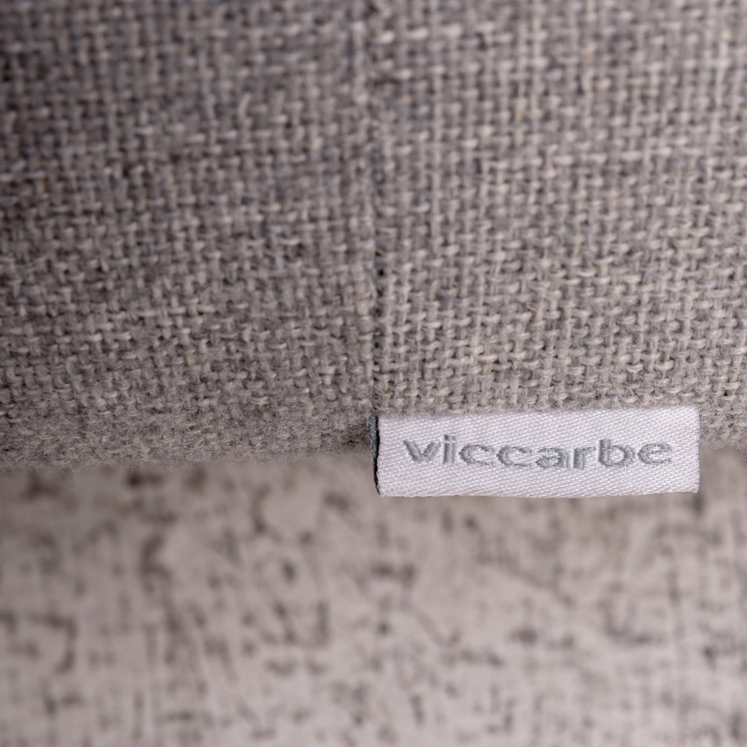 European Viccarbe Common by Naoto Fukasawa Gray Corner Sofa Fabric For Sale