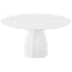 Viccarbe Dining Burin Table, White Finish 'lacquered' by Patricia Urquiola