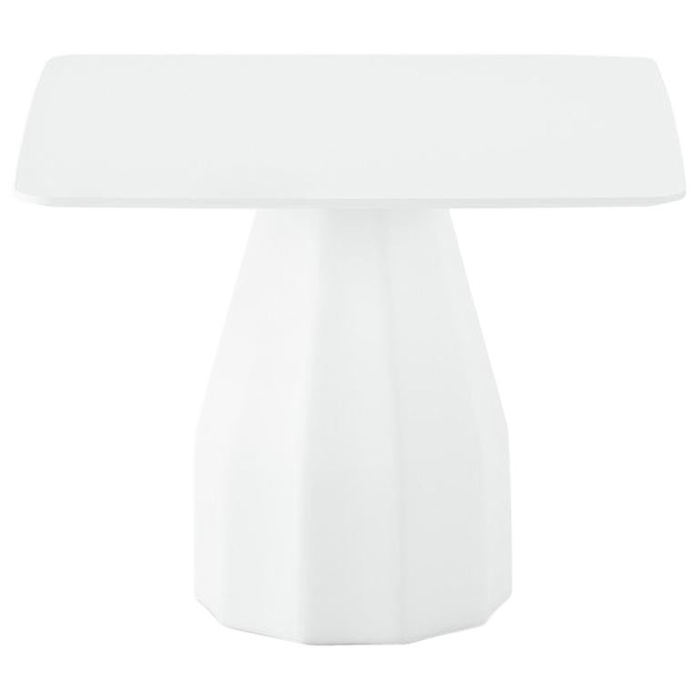 Viccarbe Dining Burin Table, White Lacquered Finish For Sale