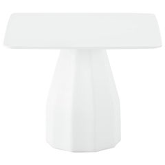 Viccarbe Dining Burin Table, White Lacquered Finish