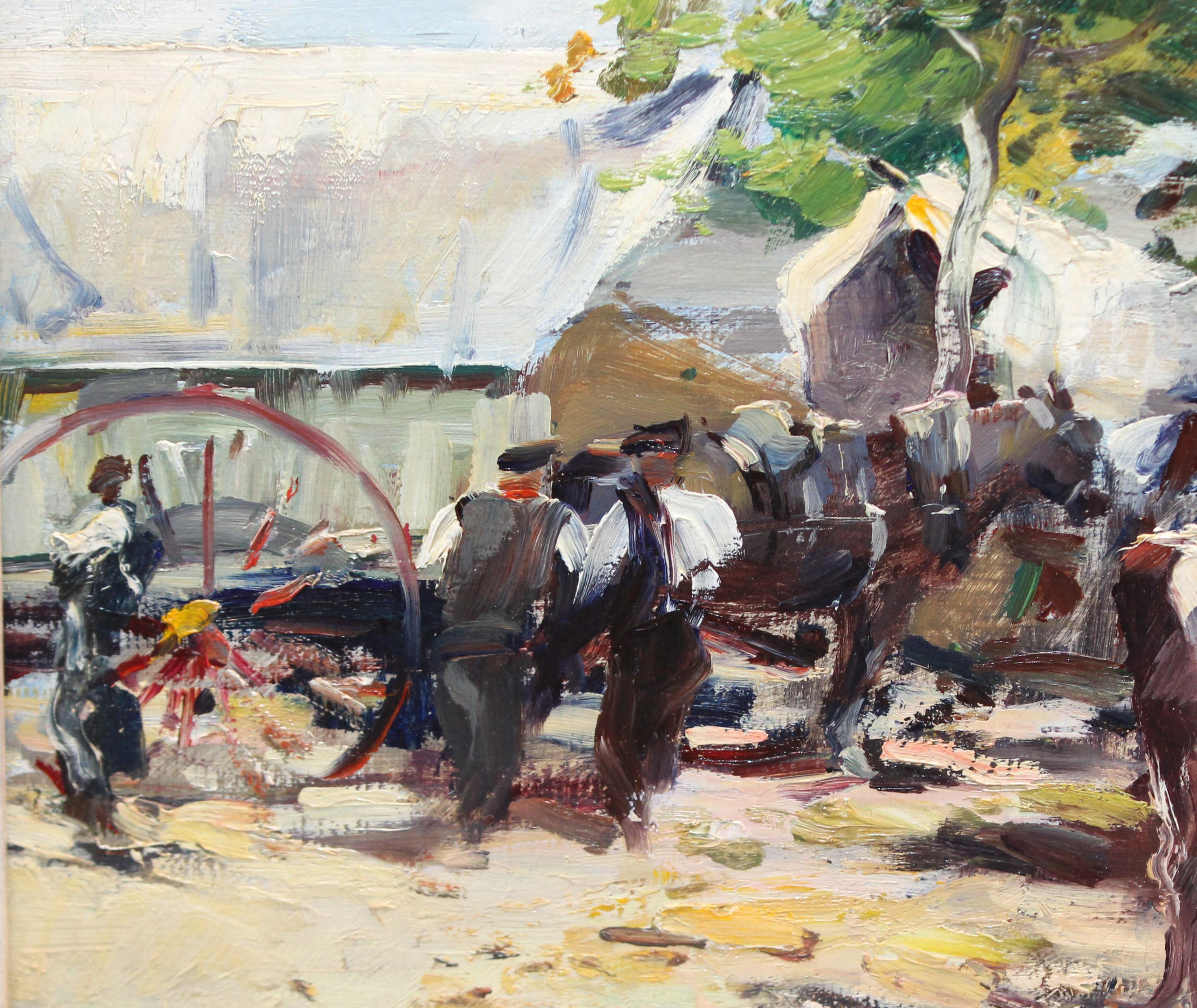 Óleo sobre tela - Año 1937 - La feria del ganado en venta 1
