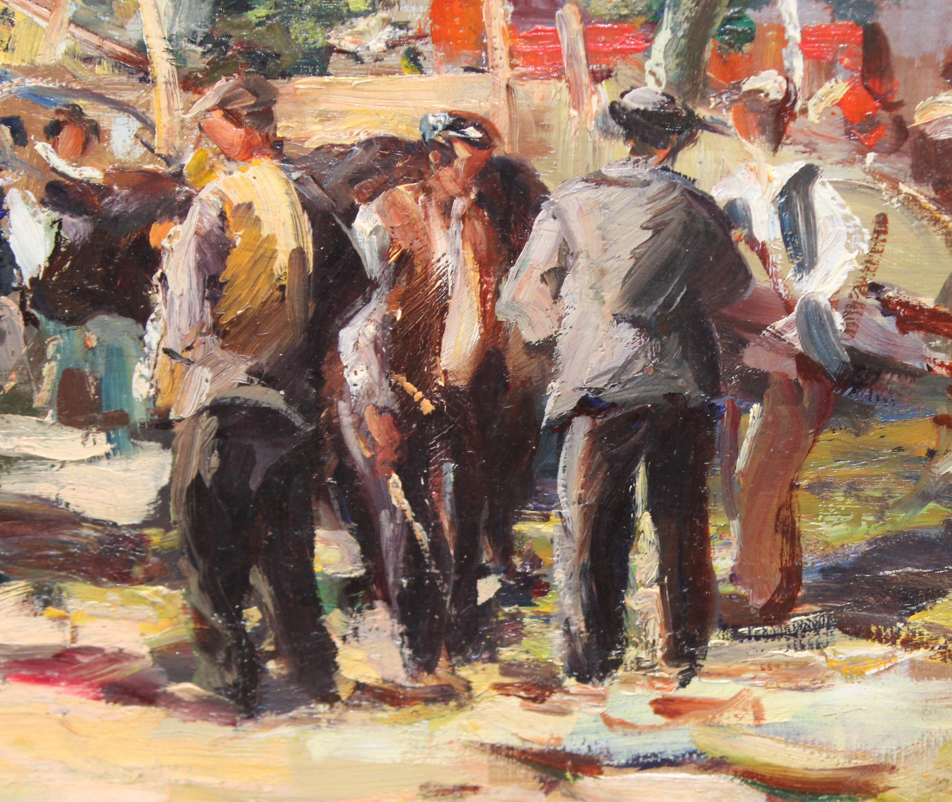 Óleo sobre tela - Año 1937 - La feria del ganado en venta 3