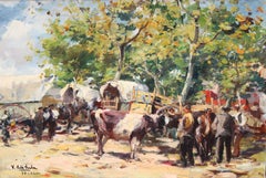 Óleo sobre tela - Año 1937 - La feria del ganado