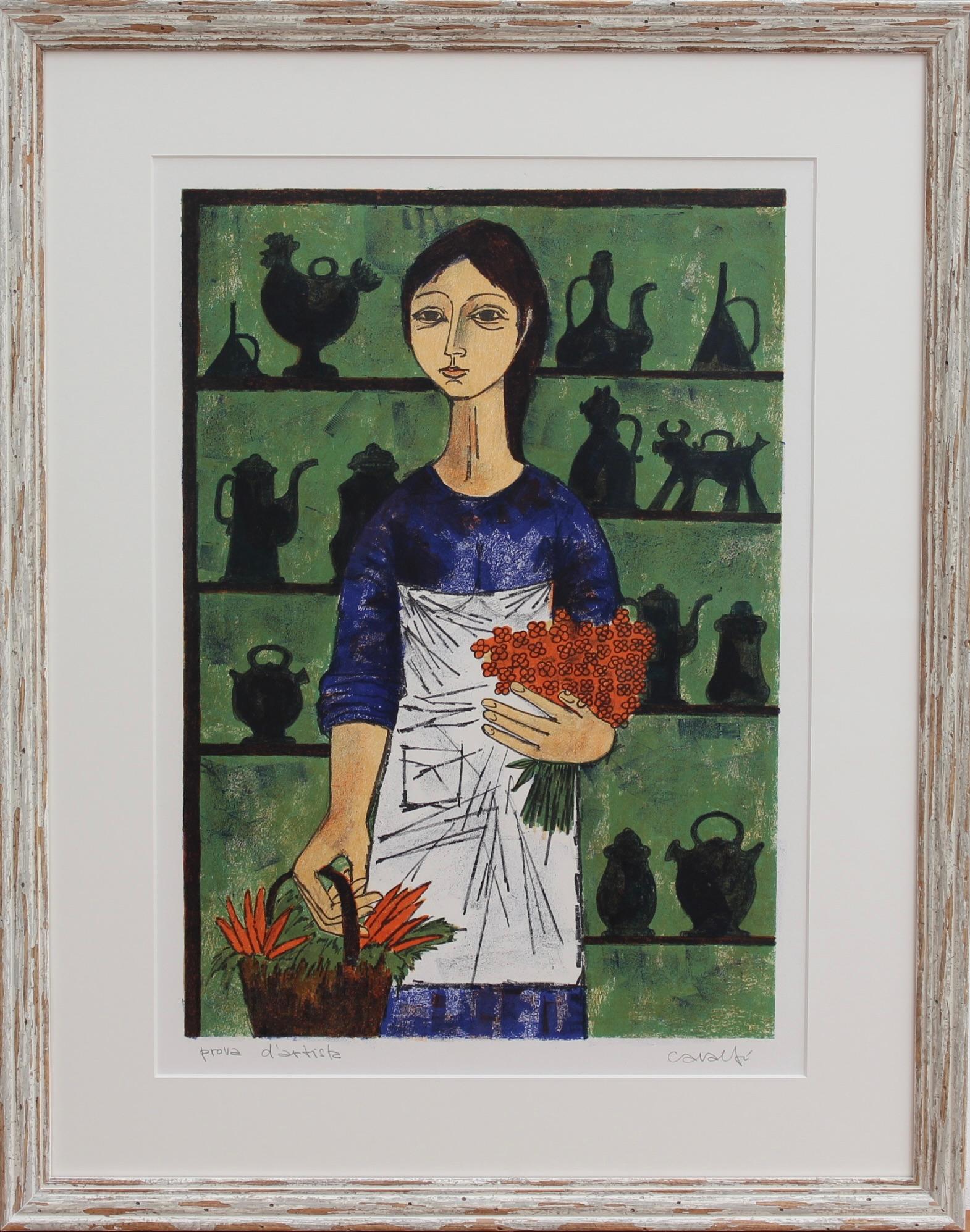 Vicenç Caraltó Figurative Print - Melancholic Muses V