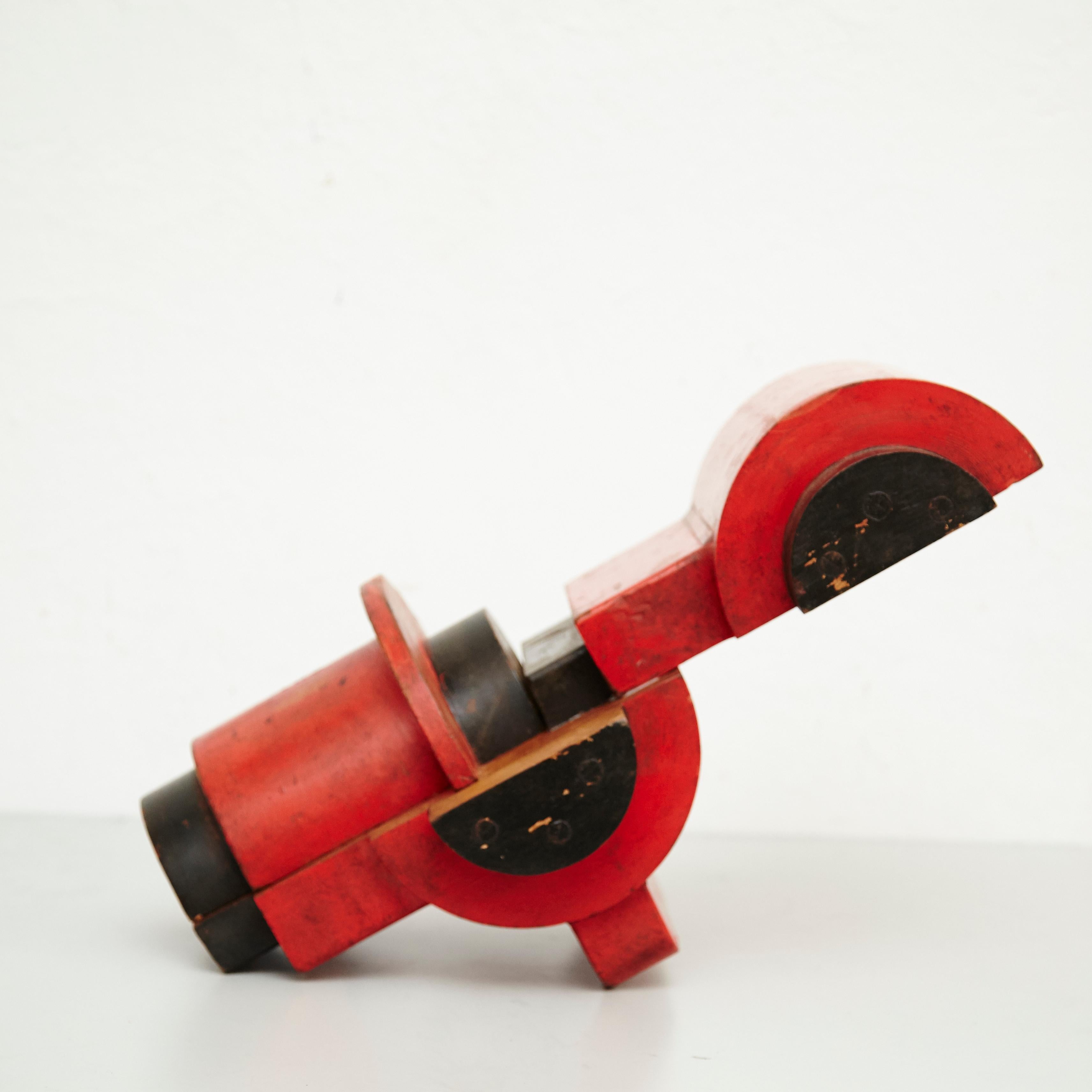 Modern Vicenç Orsolà Sculpture Exempt AEM-501 Red Black Wood
