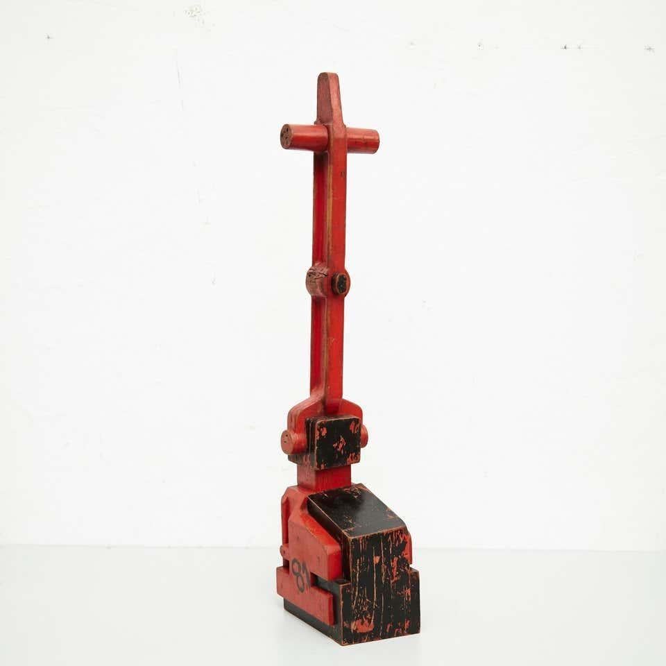 XXIe siècle et contemporain Vicenç Orsolà Sculpture Composition libre AEM-81 Rouge Noir Wood en vente