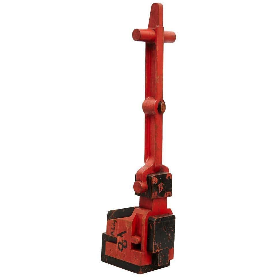 Vicenç Orsolà Sculpture Composition libre AEM-81 Rouge Noir Wood en vente 1