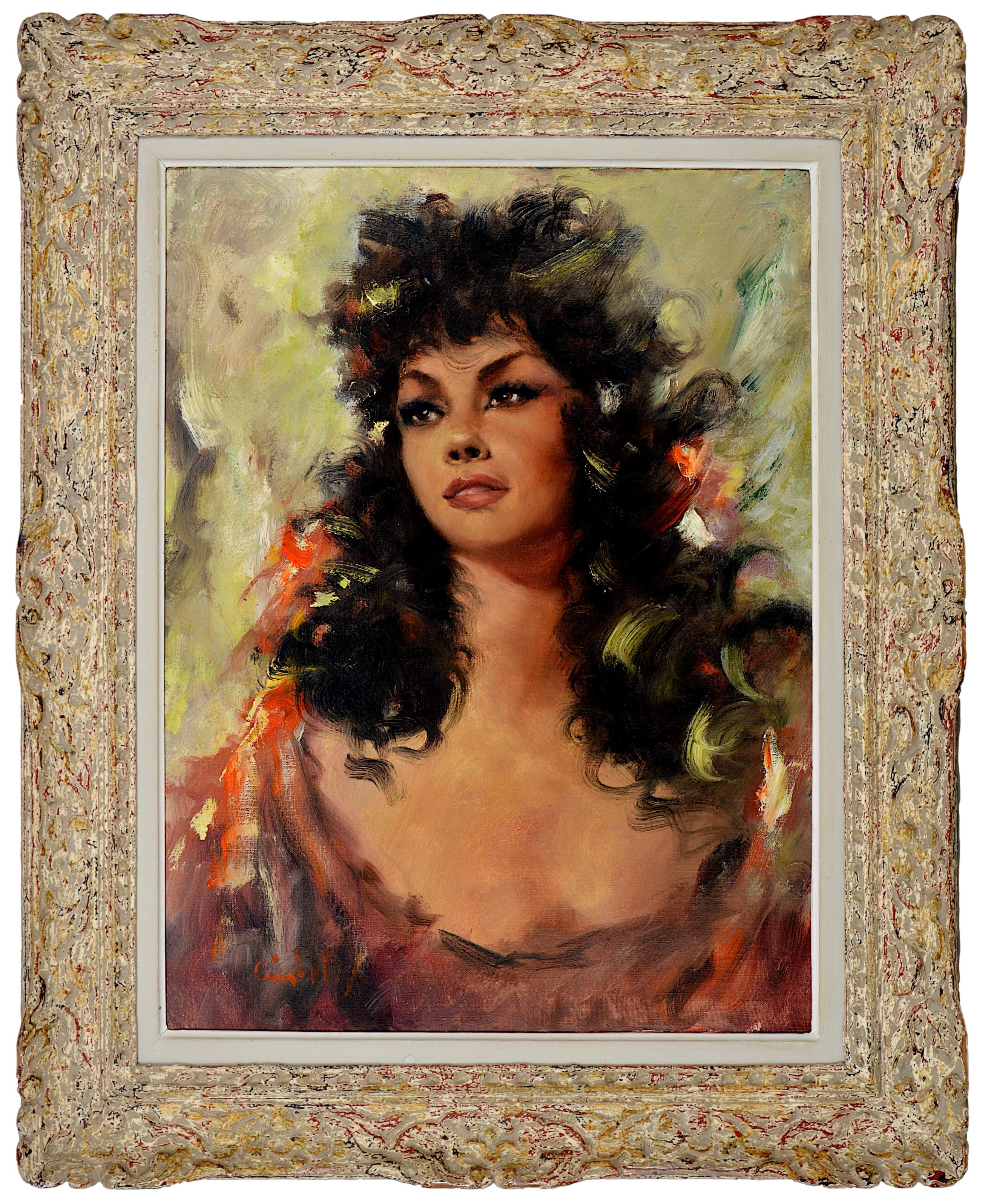 Vicente Cristellys, Óleo sobre lienzo "Gina Lollobrigida", Finales de los años 50