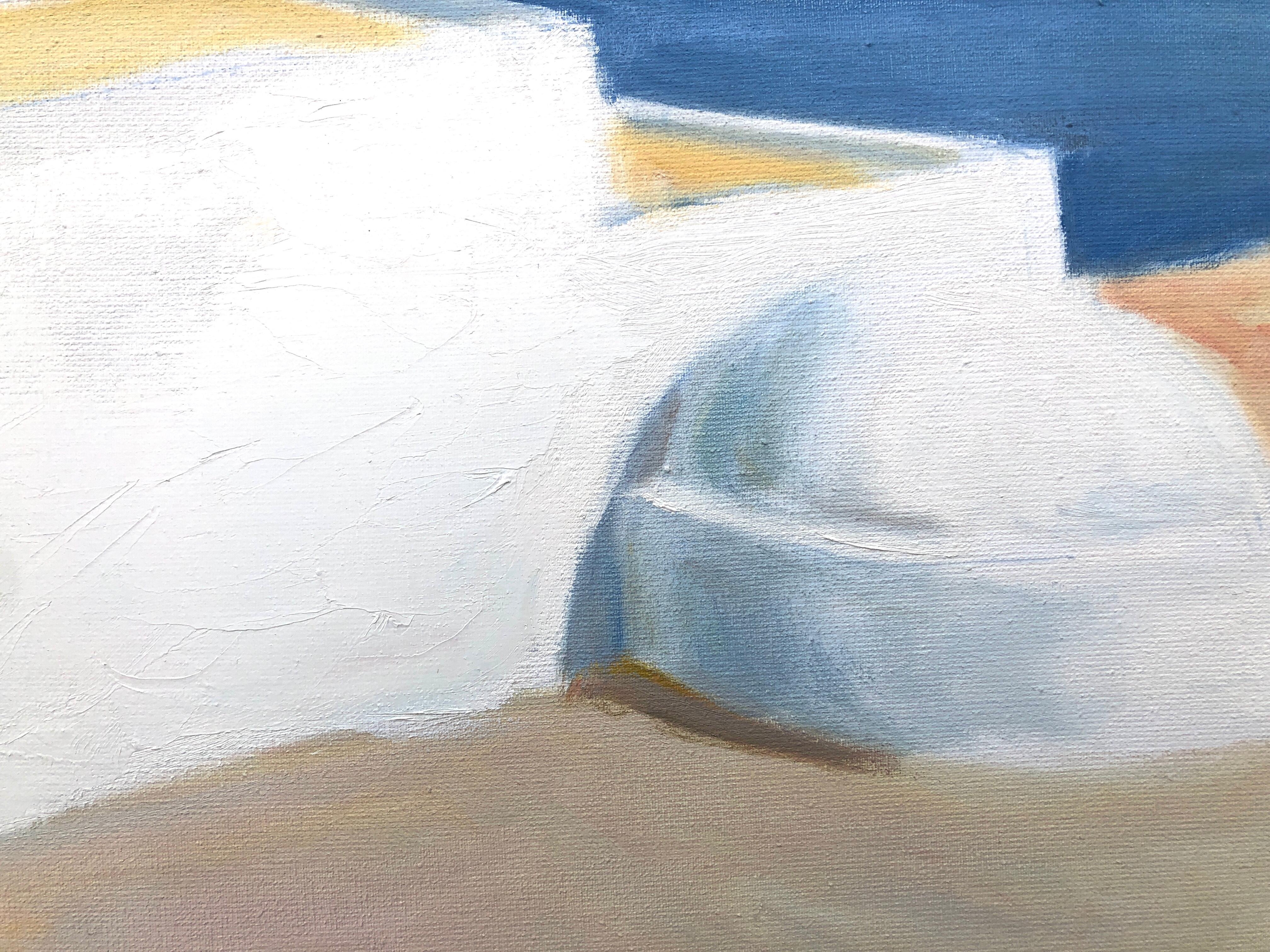 Ibiza España óleo sobre lienzo pintura paisaje urbano español 1