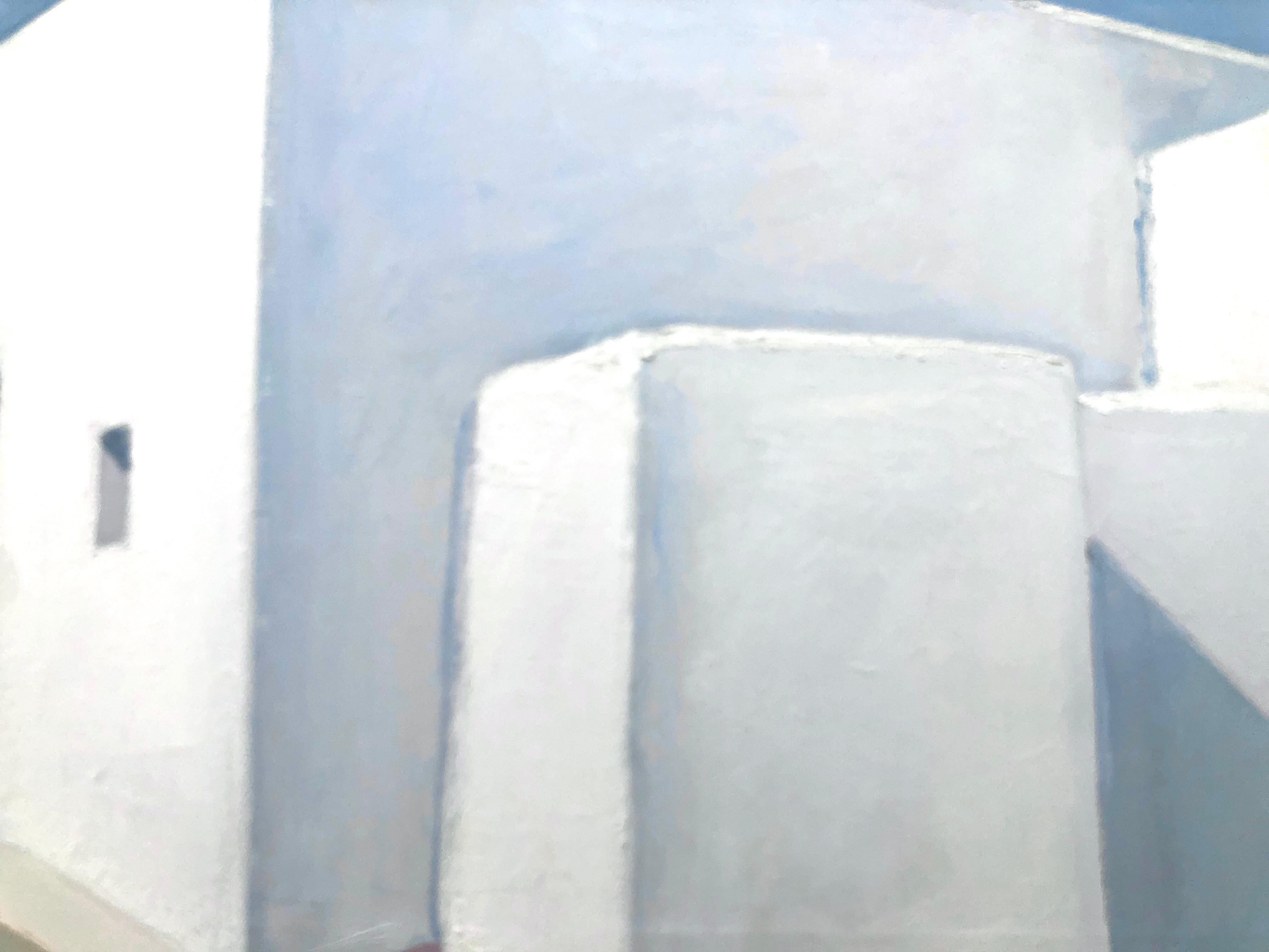 Ibiza Spagna olio su tela pittura paesaggio urbano spagnolo 2