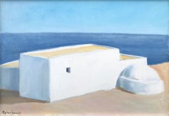 Ibiza España óleo sobre lienzo pintura paisaje urbano español