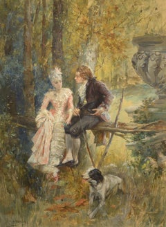 Antique Fall Courtship