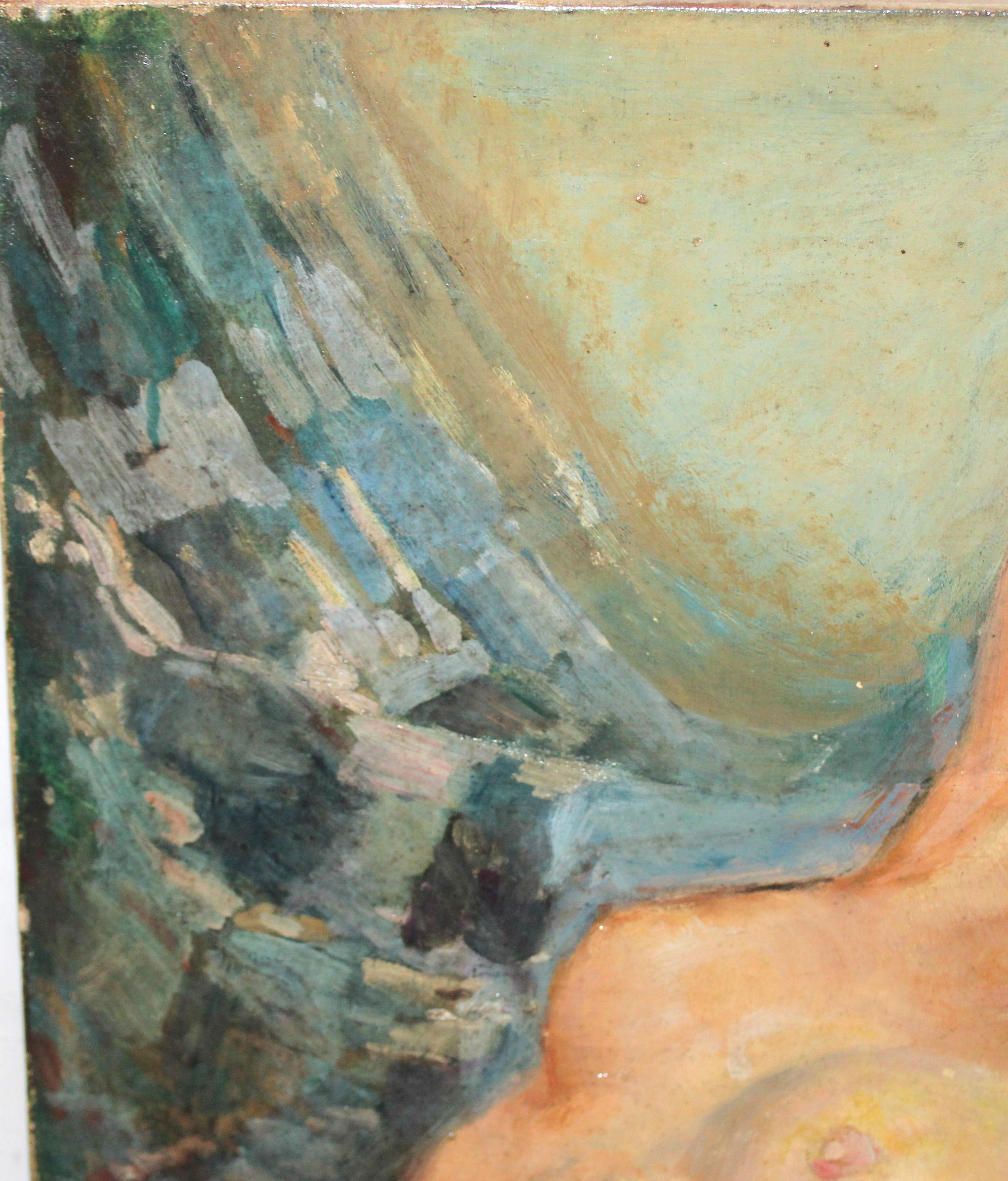 Desnudo femenino - Óleo sobre tela - Año 1938 For Sale 1