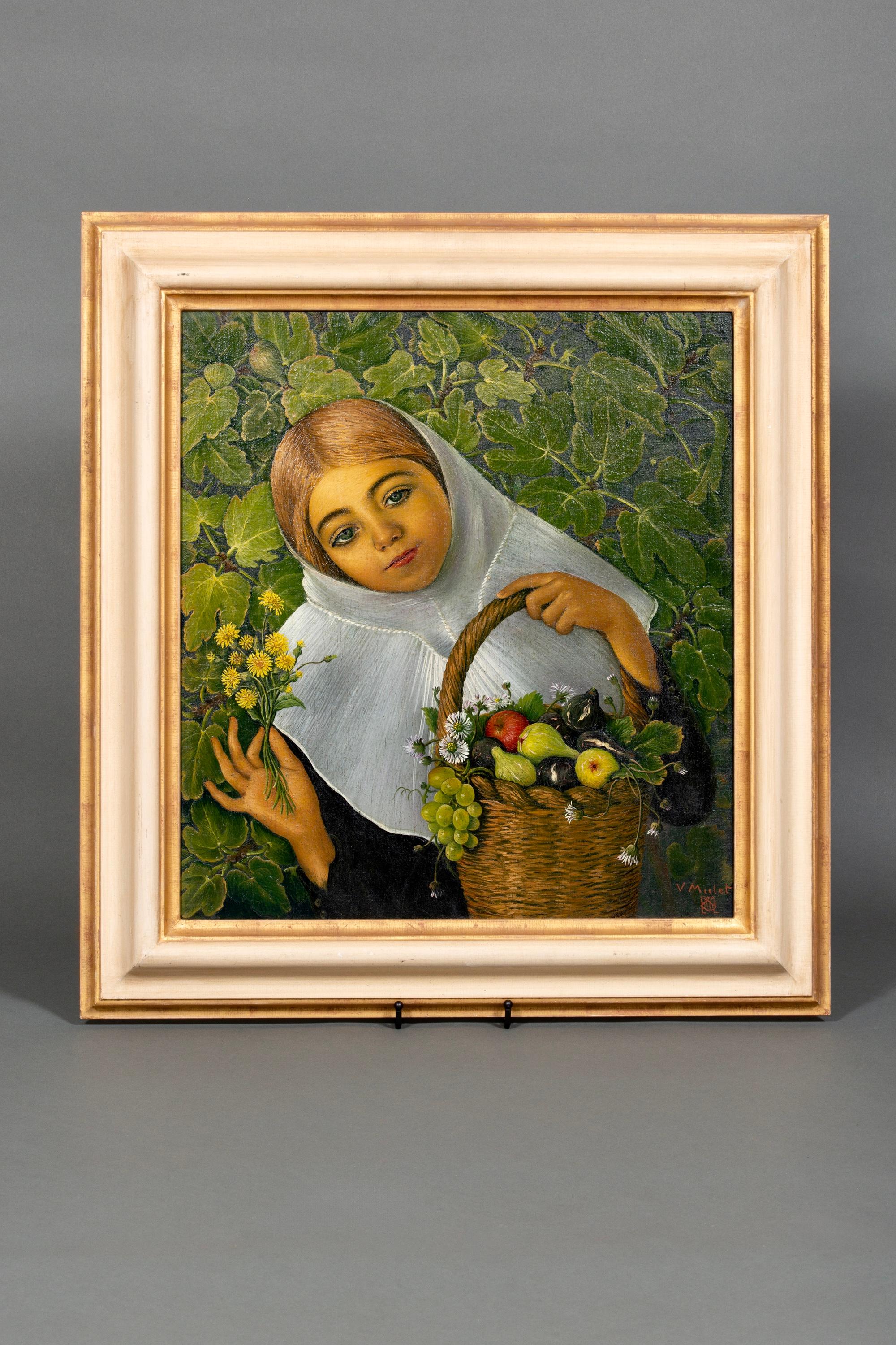 Recogiendo frutas y flores' de Vicente Mulet y Claver (1897 - Valencia - 1945) en venta 8