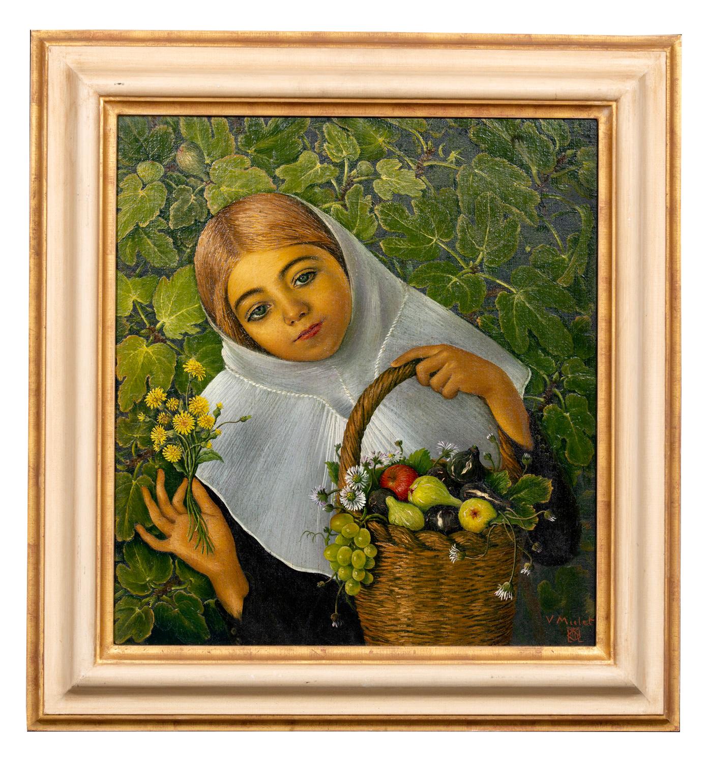 Recogiendo frutas y flores' de Vicente Mulet y Claver (1897 - Valencia - 1945) en venta 11