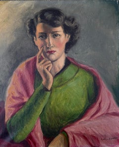 Pensive Woman oil on canvas painting european art