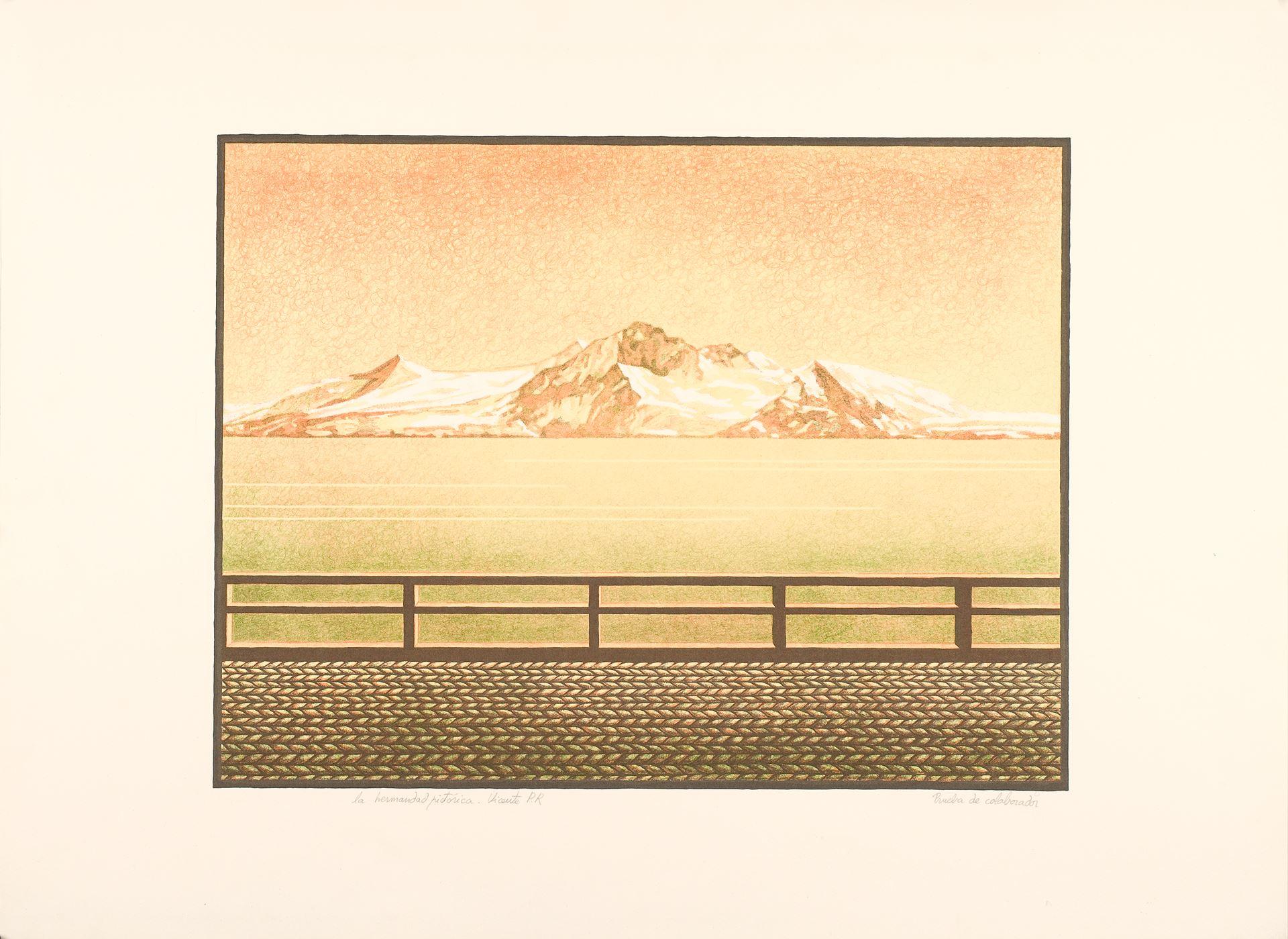 Vicente Pascual Rodrigo (Espagne, 1955-2008)
Las grandes montañas por las que el agua desciende", 1982
lithographie sur papier
22.1 x 30 in. (56 x 76 cm)
ID : PAS1321-003-000
Non encadré
Signé par l'auteur
Bon état