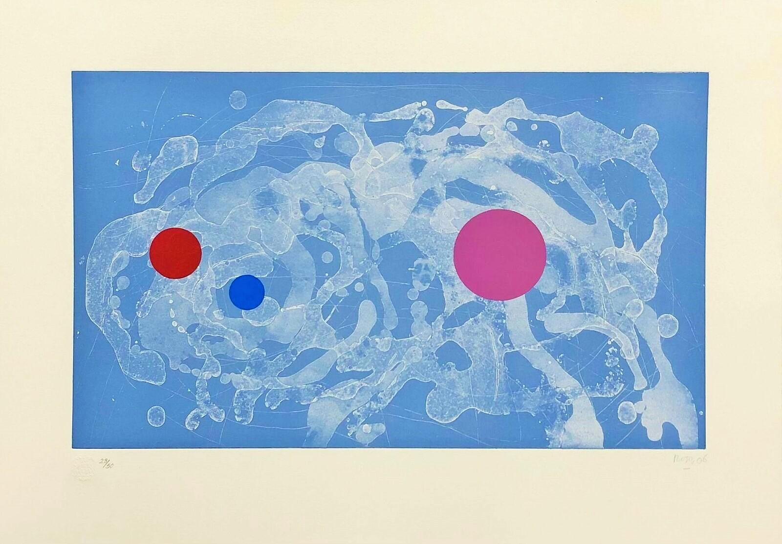 Vicente Rojo, ¨Suite Nubes de fuego I¨, 2006, Siebdruck, 18,9x26,8 in im Angebot 1