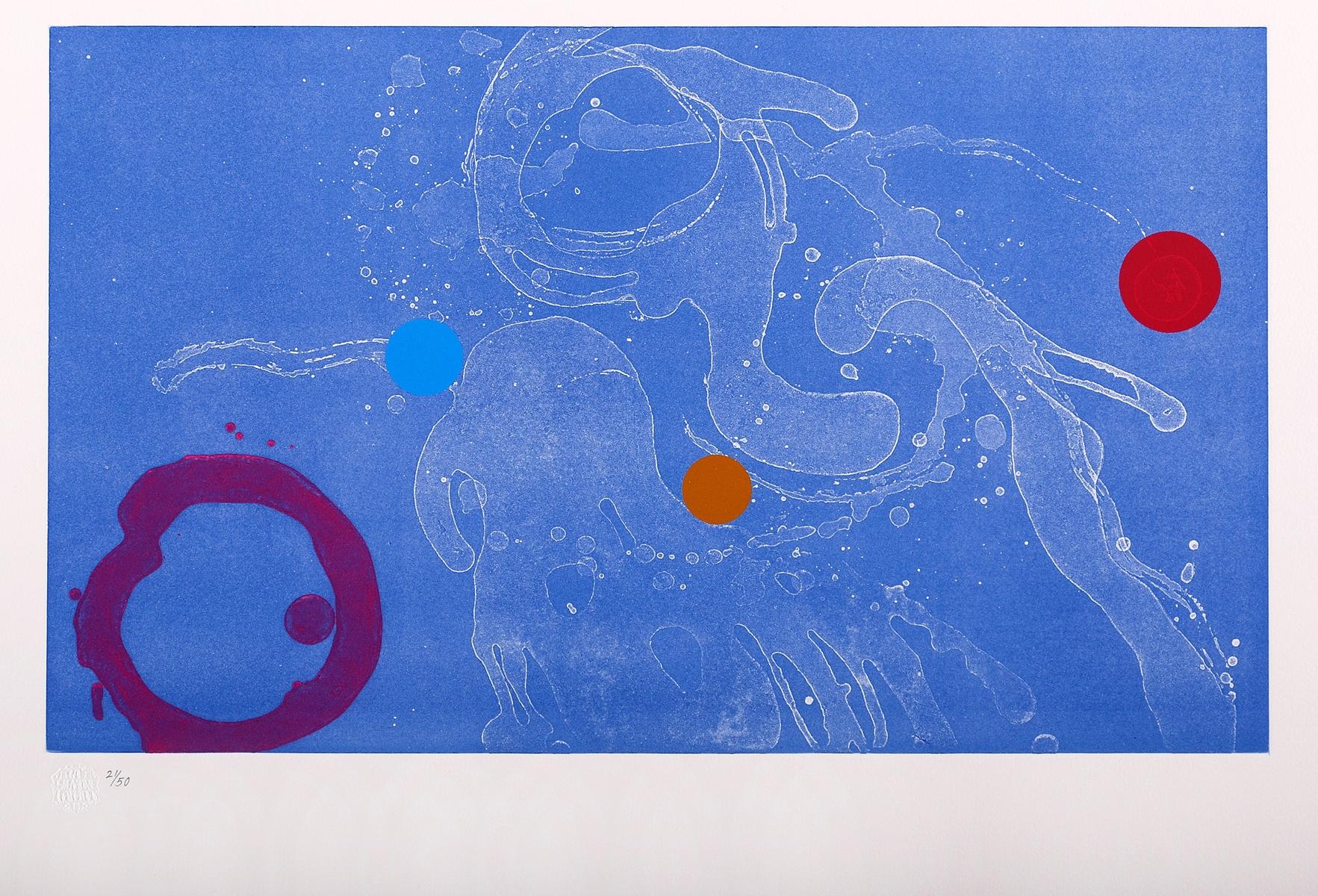 Vicente Rojo, ¨Suite Nubes de fuego III¨, 2006, Silkscreen, 18.9x26.8 in For Sale 1