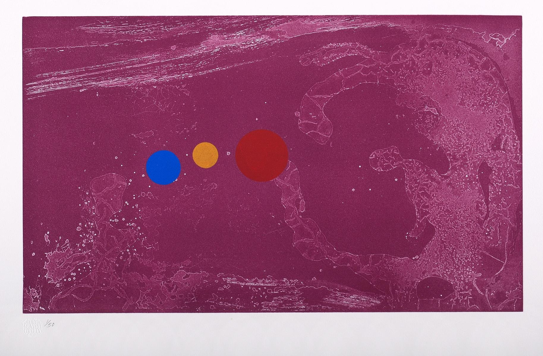 Vicente Rojo, ¨Suite Nubes de fuego IV¨, 2006, Serigrafia, 18,9x26,8 pollici in vendita 1