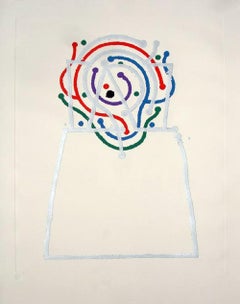 Vicente Rojo, ¨Volcan colorido¨, 2003, Engraving, 51.2x43.3 in