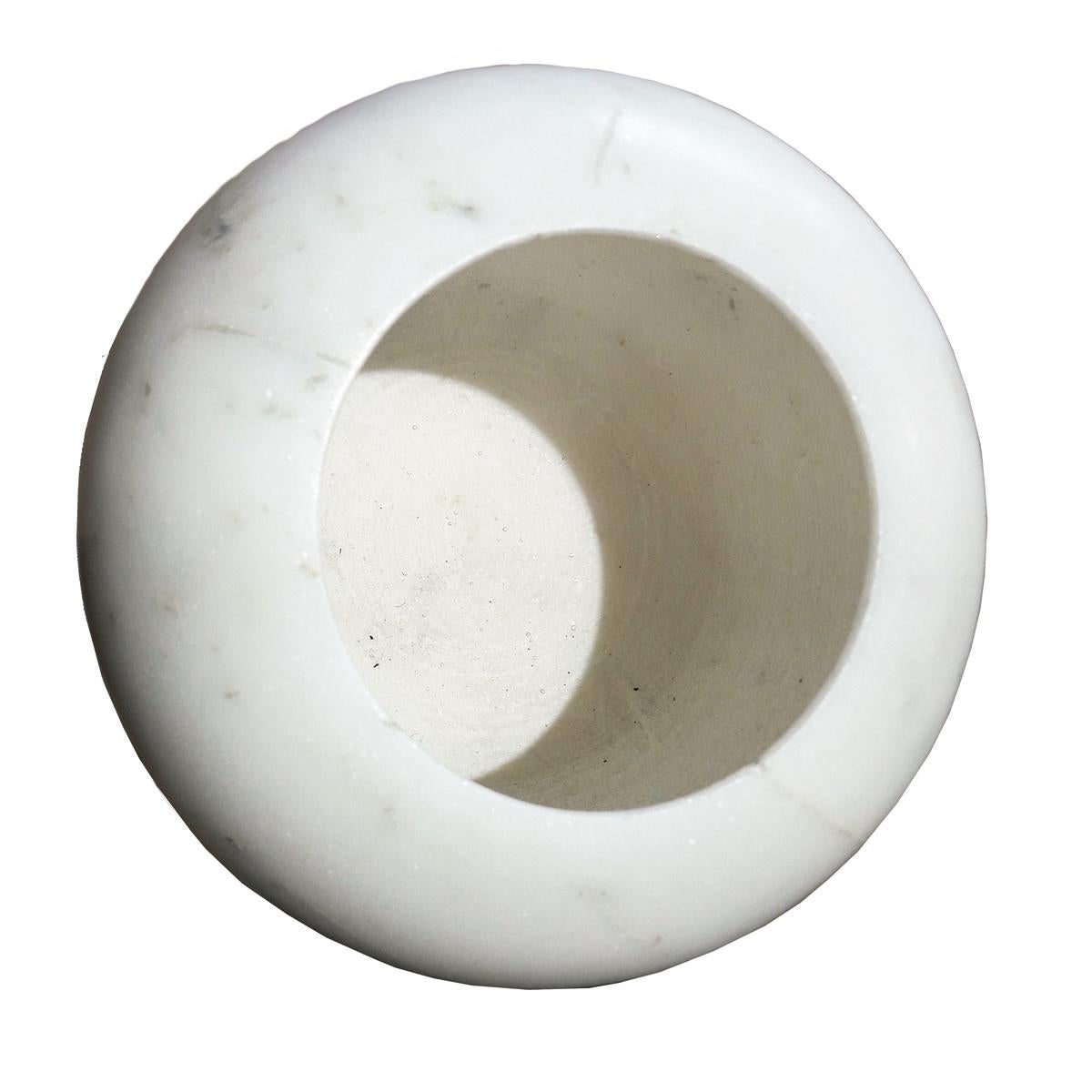 Vicente Wolf White Marble Vessel In Excellent Condition For Sale In New York, NY