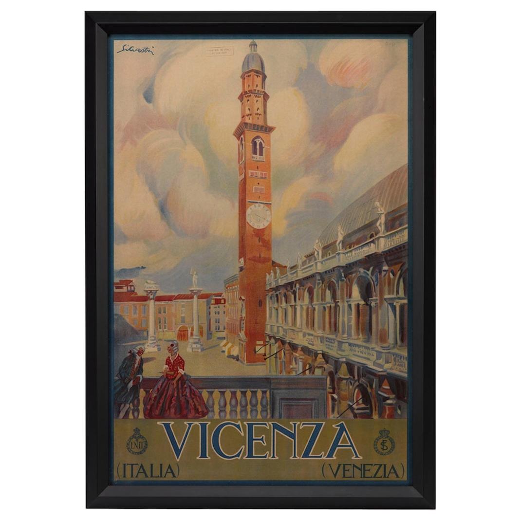 "Vicenza" Vintage Italian Travel Poster by Tullio Silvestri, circa 1930s