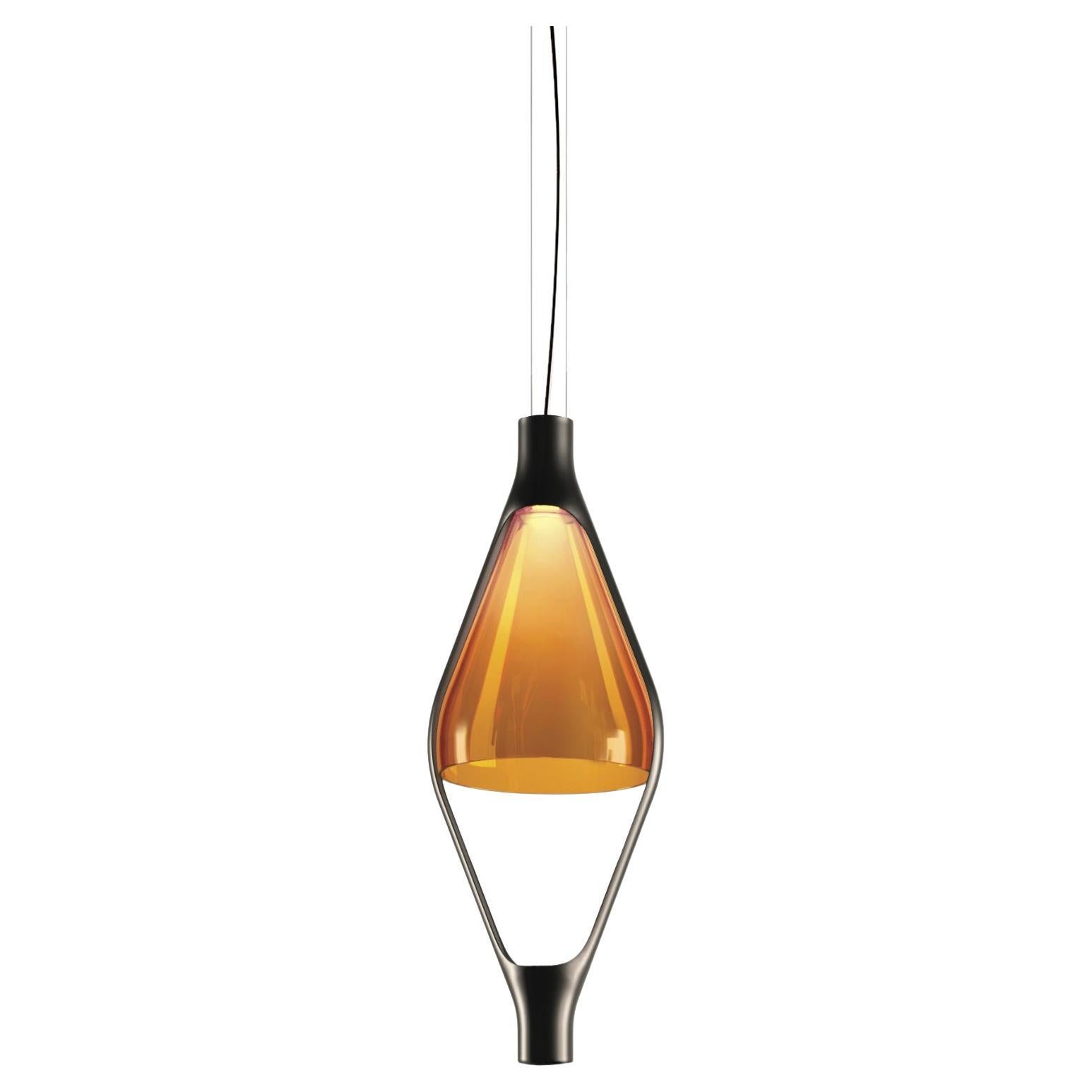 Metal 'Viceversa 2' Modular Suspension Lamp by Noé Lawrance for Kdln in Amber For Sale