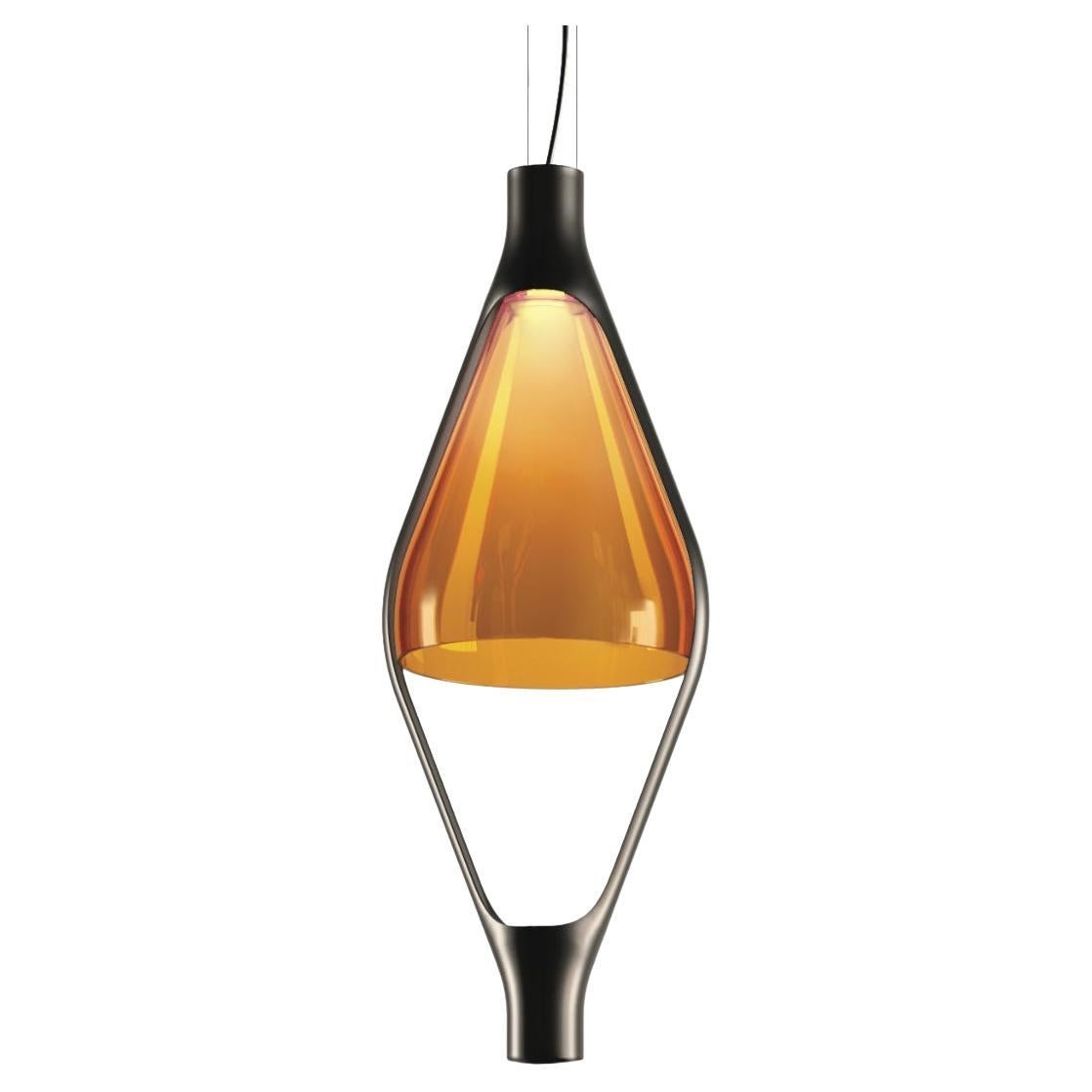 'Viceversa 2' Modular Suspension Lamp by Noé Lawrance for Kdln in Amber For Sale 1