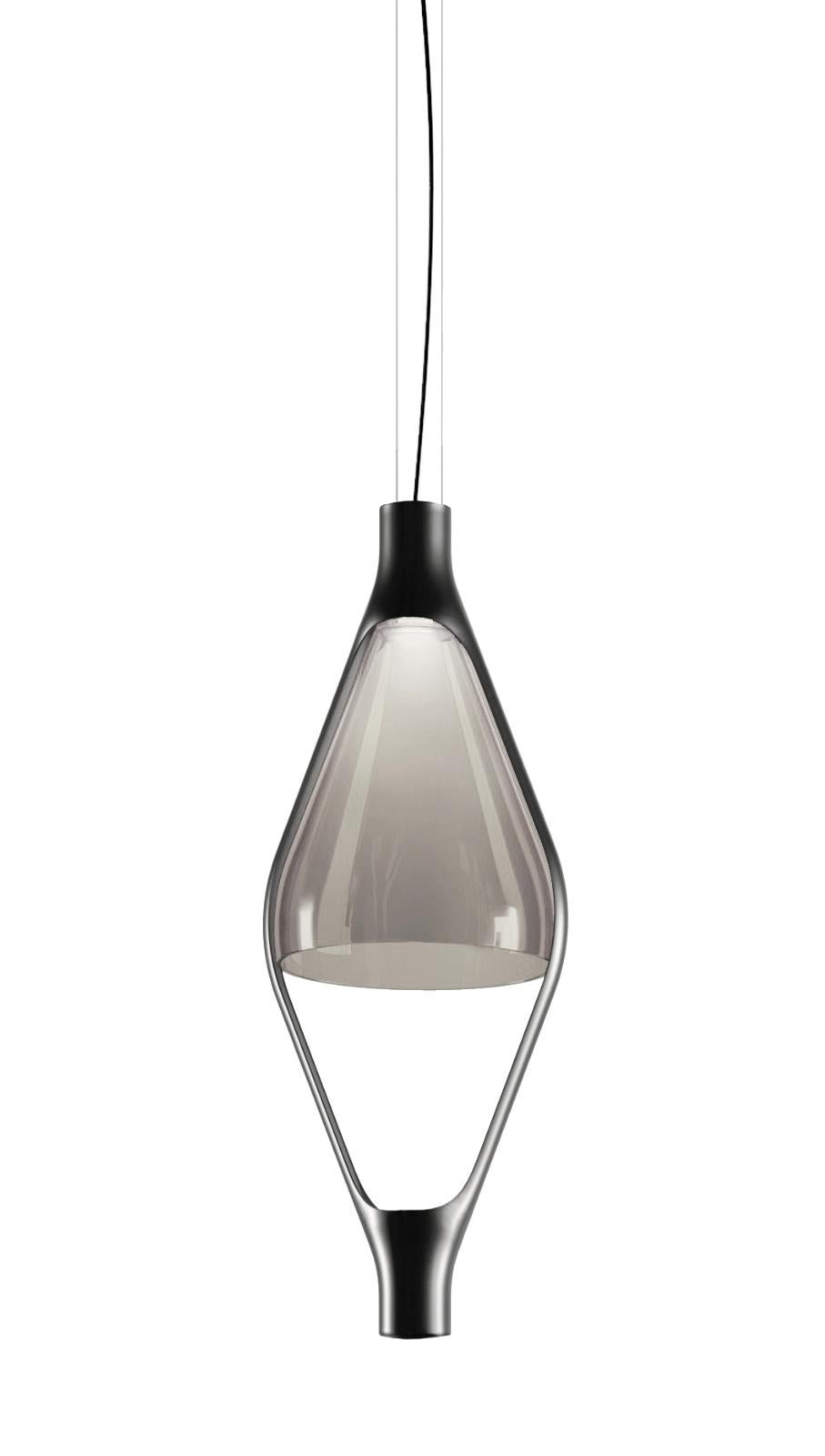 Metal 'Viceversa 2' Modular Suspension Lamp by Noé Lawrance for Kdln in Smoke Grey For Sale