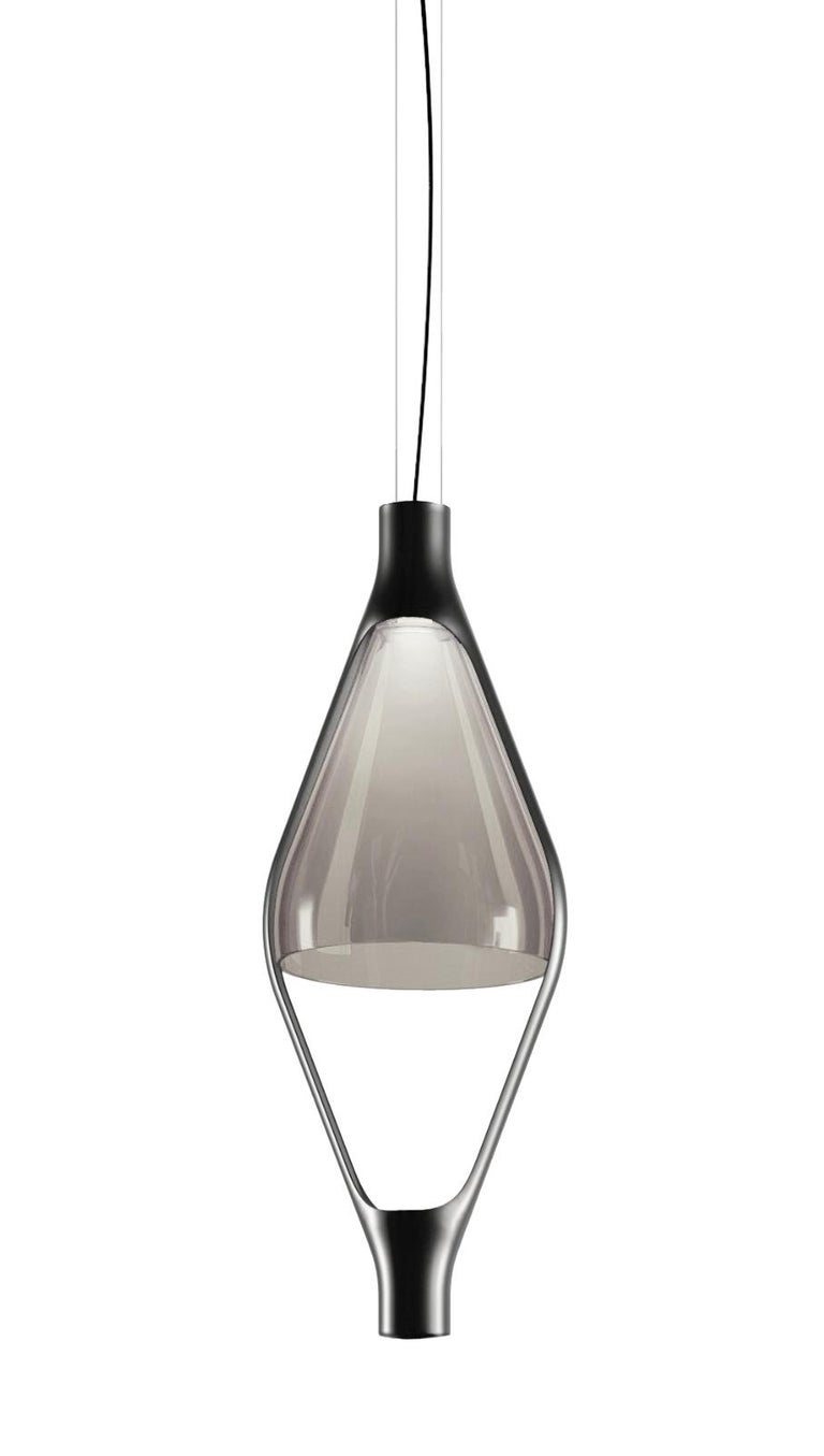 Metal 'Viceversa 2' Modular Suspension Lamp by Noé Lawrance for Kdln in Smoke Gray For Sale