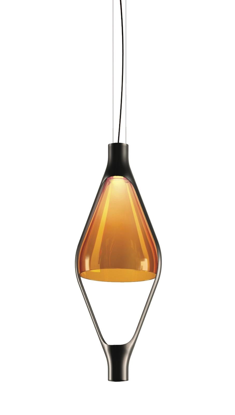 Lampada a sospensione modulare 'Viceversa' di Noé Lawrance per KDLN in grigio fumo in vendita 3