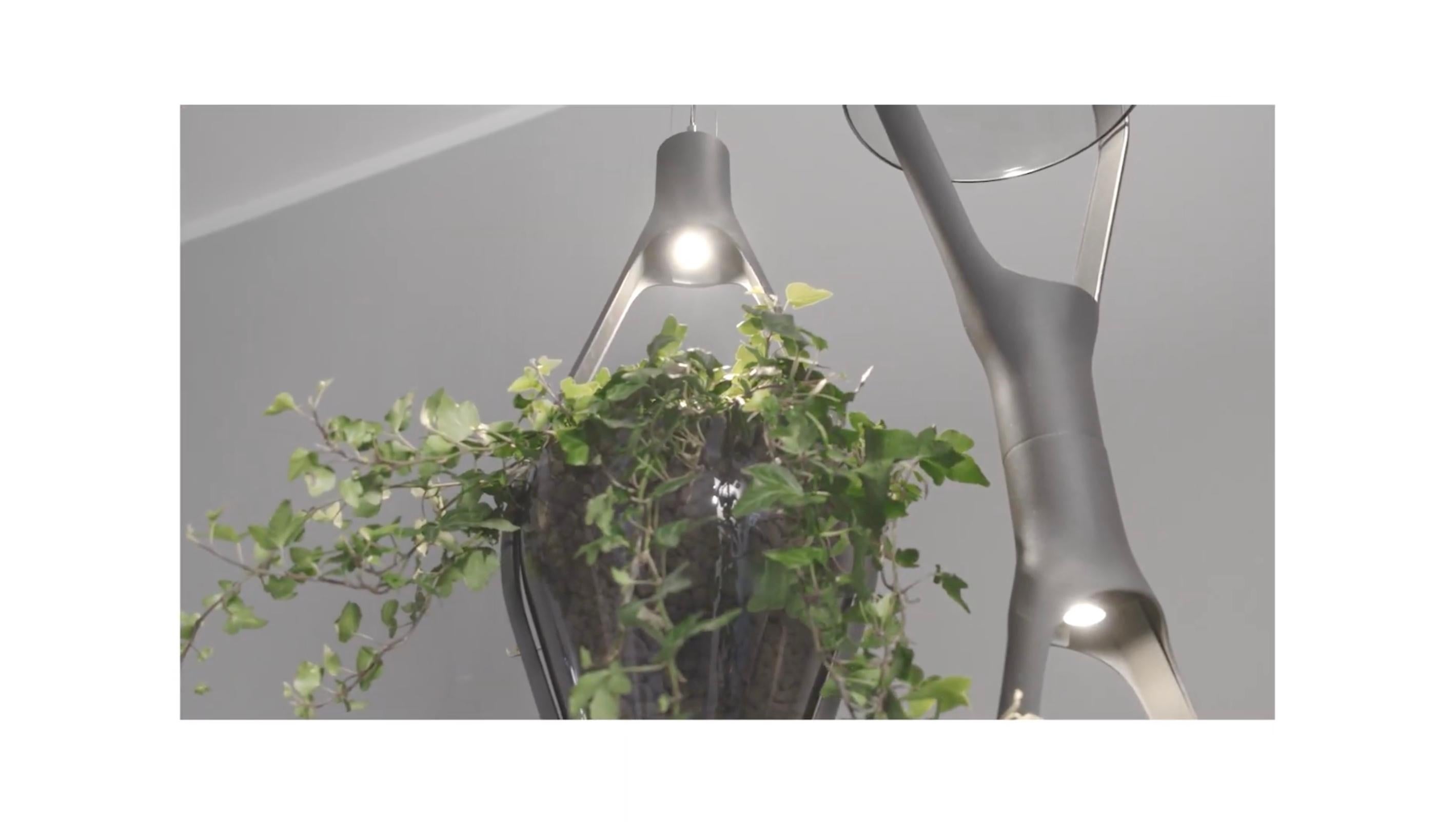 XXI secolo e contemporaneo Lampada a sospensione modulare 'Viceversa' di Noé Lawrance per KDLN in grigio fumo in vendita