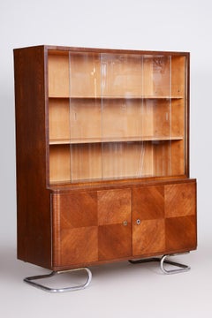 Vichr a Spol Art Deco Bookcase Made in 1930s Czechia