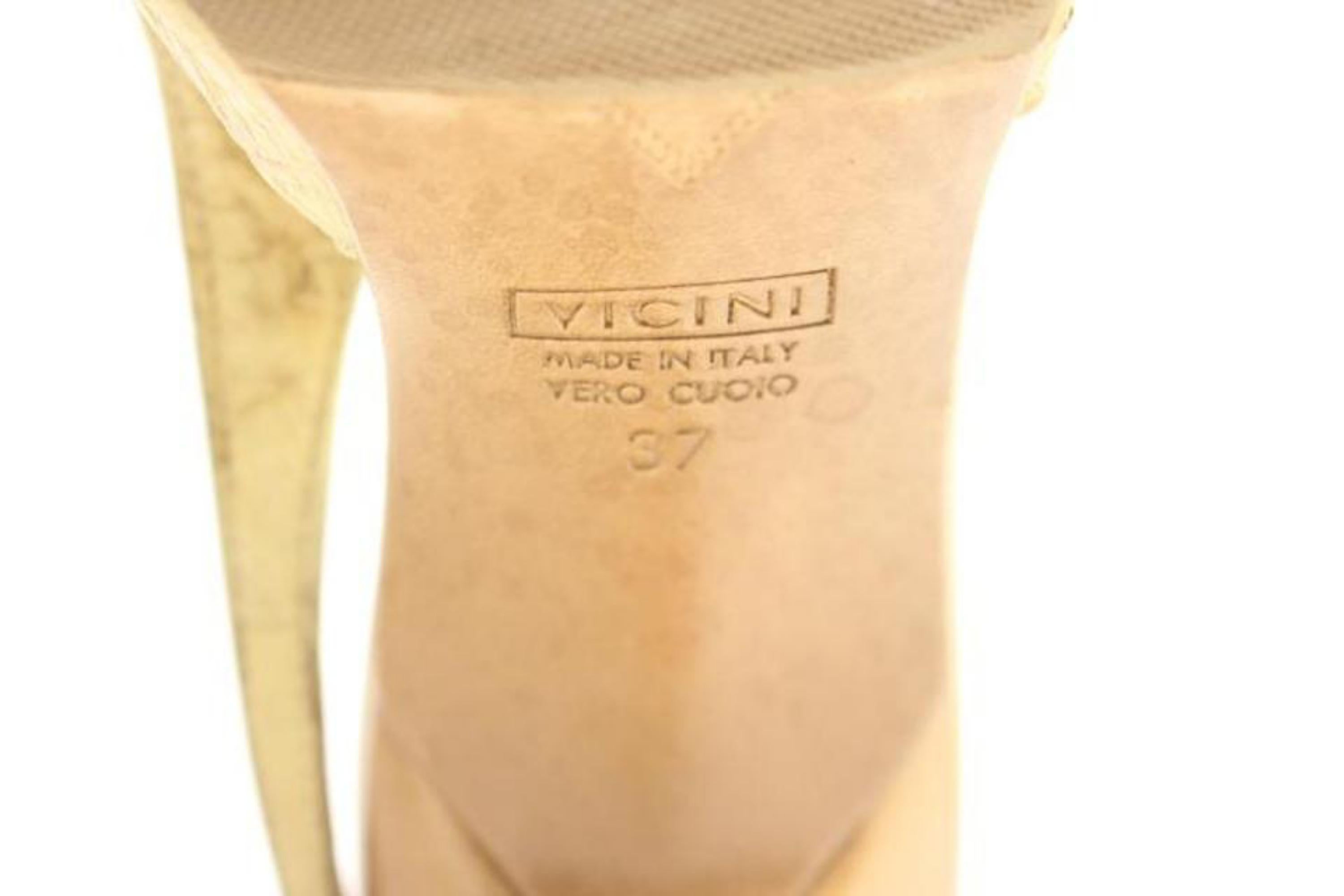 Vicini Yellow Ostrich Heels Gzsty08 Pumps For Sale 2