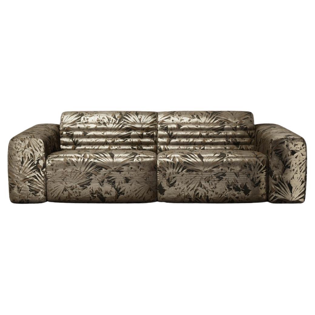 Vicious Modular Sofa Java Fabric (shiny and matte effect) For Sale
