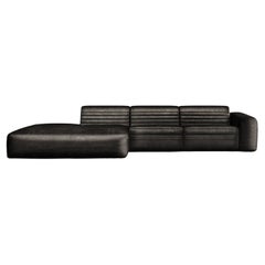 Vicious Modular Sofa Timeless Leather Black
